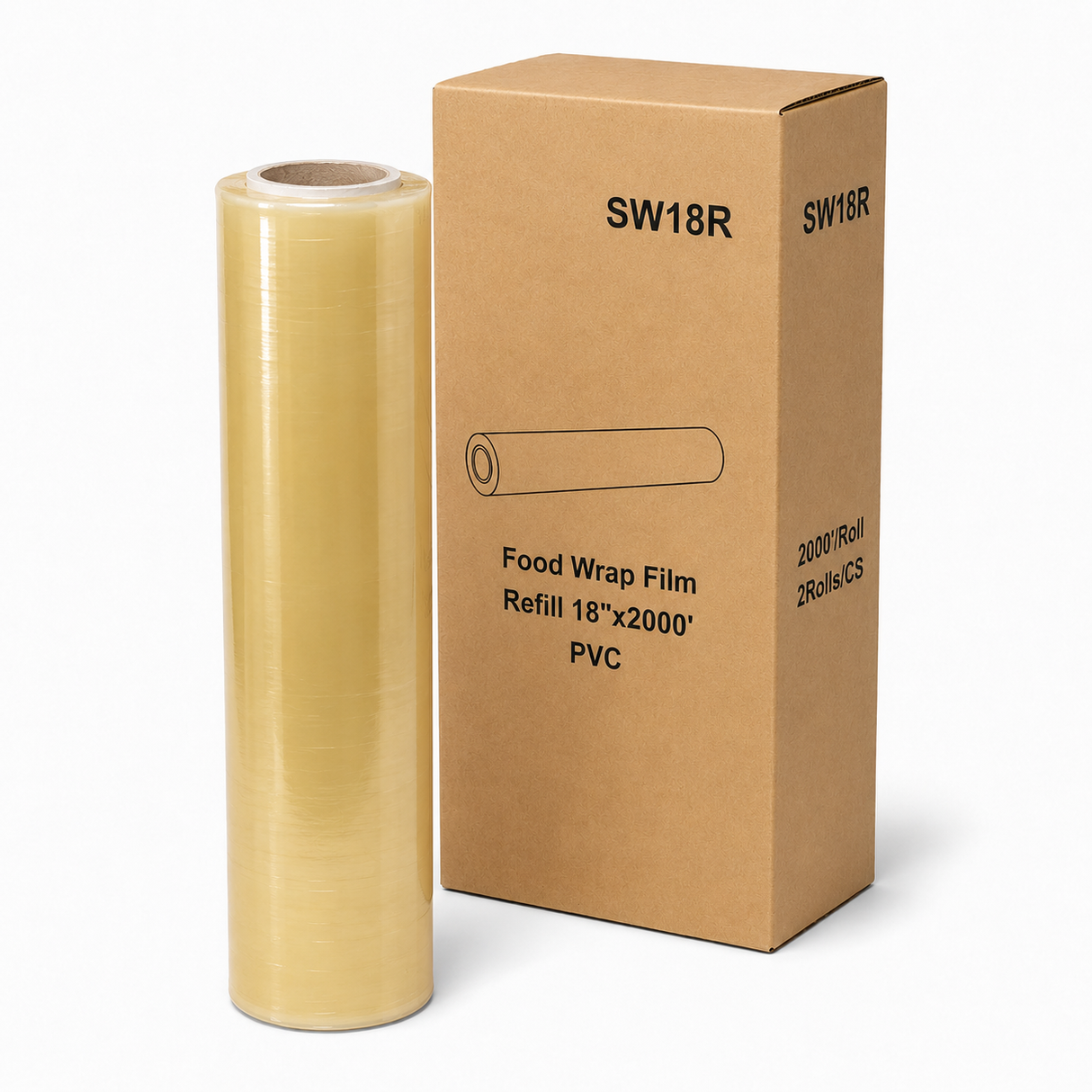 17" x 2000' Food Wrap Film Refill Rolls