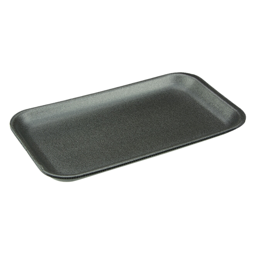 Foam Tray* - Black - TR117SBK-P - 1000 pcs, 8x3/S