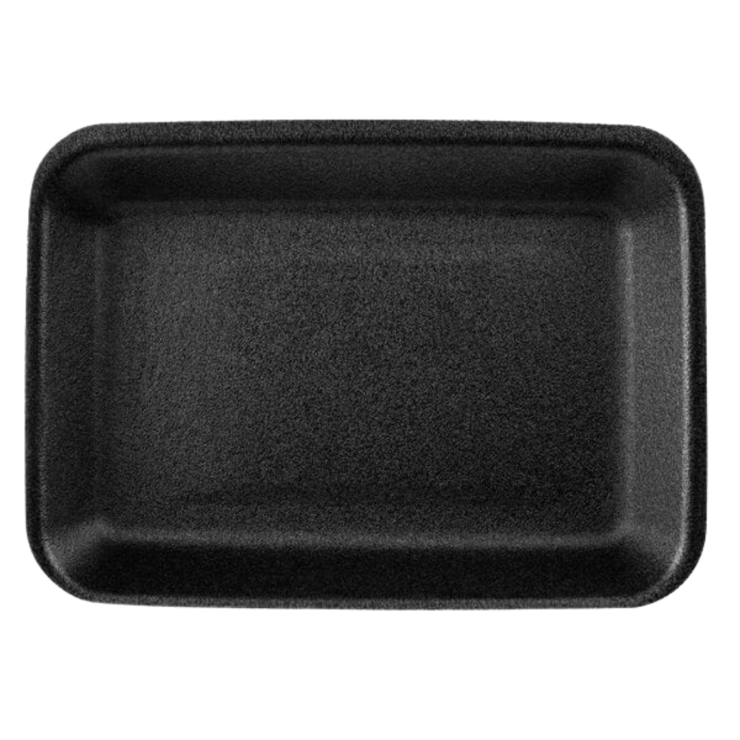 Foam Tray* - Black - TR12BK-C - 500 pcs, 3x8/S