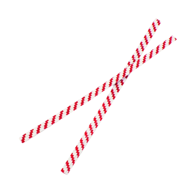4" Red/White Strip Twist Ties