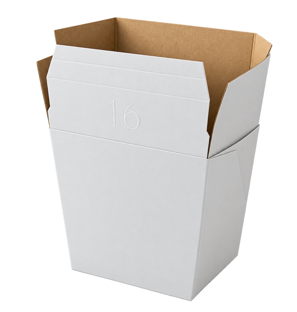 16 oz White Paper Fry Boxes