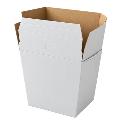 16 oz White Paper Fry Boxes