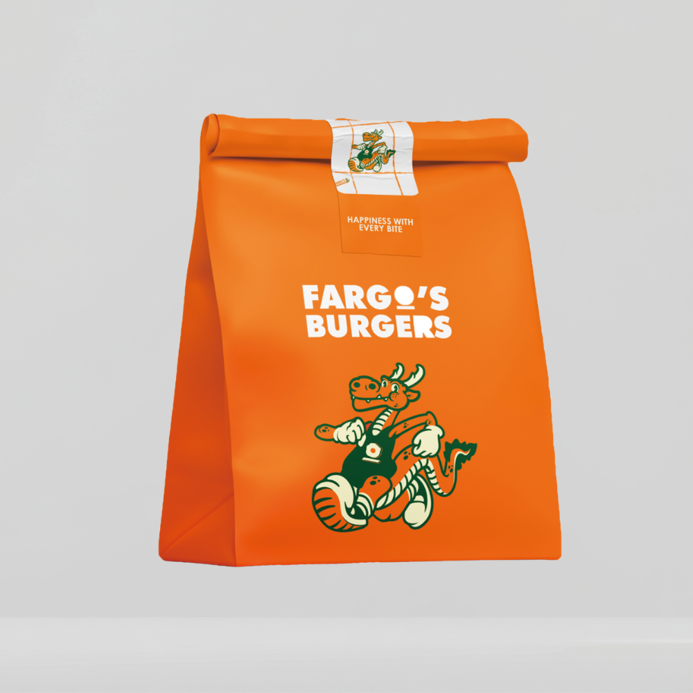 custom printed takeout paper bag