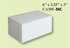 Mark's Choice - Cake Box - 6" x 3.25" x 3”, White - CA305-MC