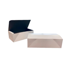 EB Box - Lunch Box Top Fold - 8 1/4" x 4 1/2" x 2 1/4", Plain White - EB-SP-1183