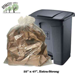 Clear Garbage Bags 35" x 47", Ex-Strong