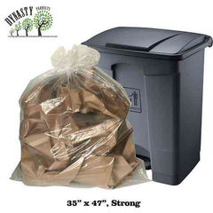 Clear Garbage Bags 35" x 47", Strong