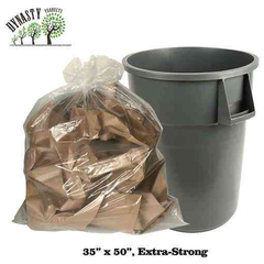 Clear Garbage Bags 35" x 50", Ex-Strong