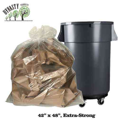 Price Group - Clear Garbage Bags - 42" x 48", Ex - Strong