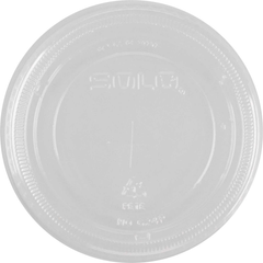 Dart - PET Flat lid - Straw Slotted - For CU420D - 624TS