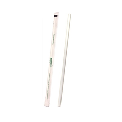 PG - White Paper Straws-Wrapped - 8" Individually Wrapped, paper straws - 9116017/2145010