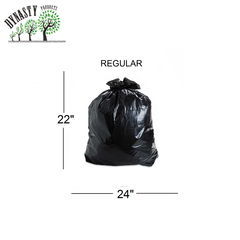 Price Group - Black Garbage Bags - 24" x 22", Regular - RR