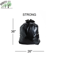 Black Garbage Bags 26" x 36", Strong