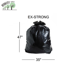 Black Garbage Bags 35" x 47", Ex-Strong