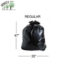 Price Group - Black Garbage Bags - 35" x 47", Regular