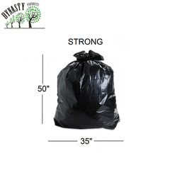 Black Garbage Bags 35" x 50", Strong