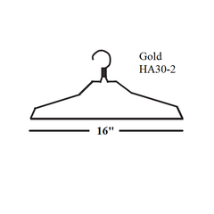 Shirt Hanger Gold, 16",  14.5 Gauge