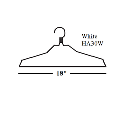 Shirt Hanger White, 18", 14.5 Gauge