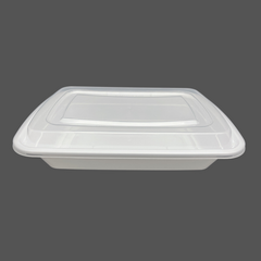 Take-Out Microwaveable Combo Container 32 oz; Rectangular