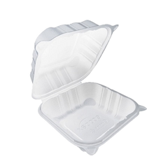 Ecopax - MFPP Take-Out Container - 9.125" x 8.81" x 3", 1-Comp, White - PP993S