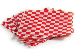 Wax Paper - Red Checker 12" x 12"