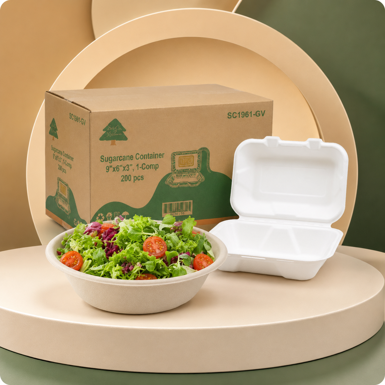 Bagasse Take-Out Containers