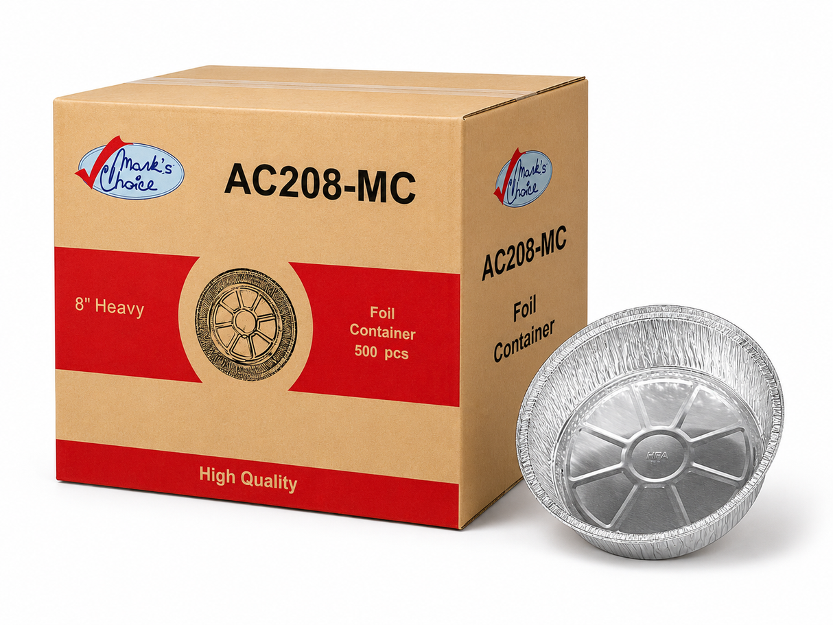 8" Round Foil Take-Out Containers