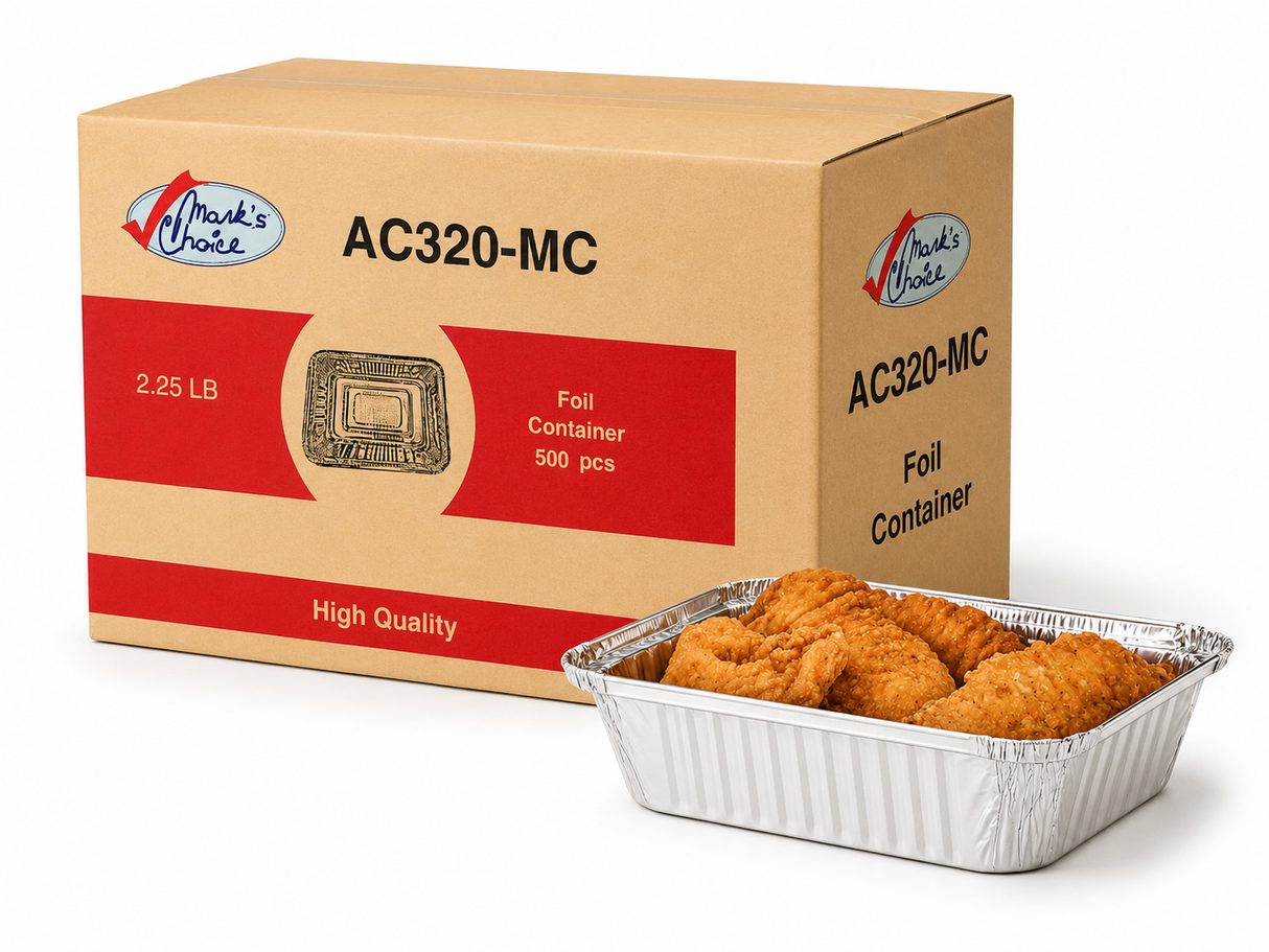 2.25 lb Rectangular Foil Take-Out Containers
