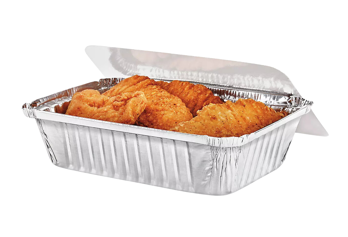 Take-Out Foil Container (AC320-MC) 2.25 lb, 8.5" x 6" x 2.25" - Mark's Choice