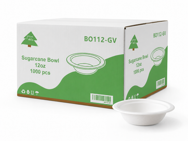 12 oz White Sugarcane Bowl