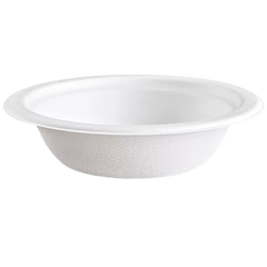 Sugarcane/Bagasse Bowl (BO112-GV) 12oz, White - Green Valley