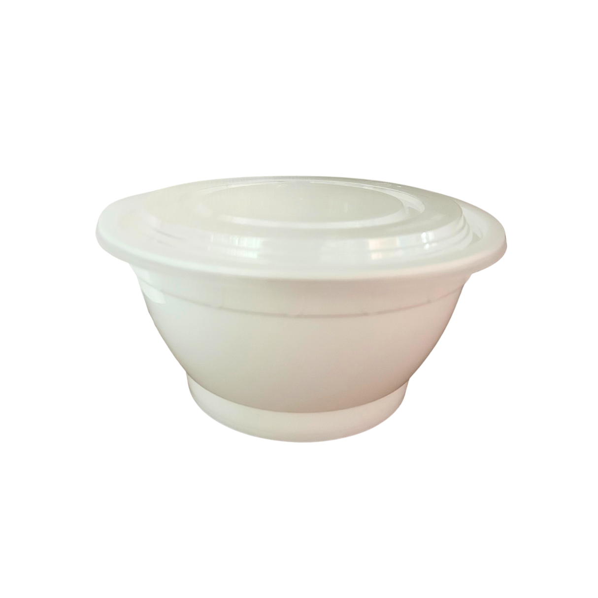 38 oz White Microwaveable Plastic Bowl