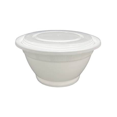 42 oz White Microwaveable Plastic Bowl