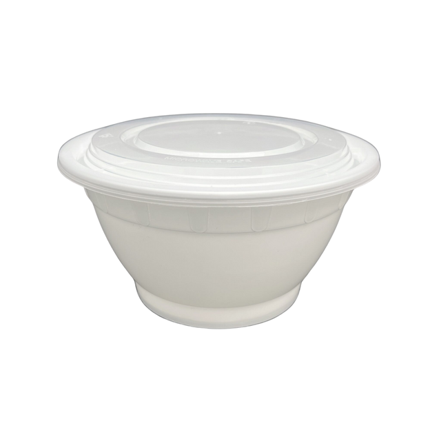 42 oz White Microwaveable Plastic Bowl