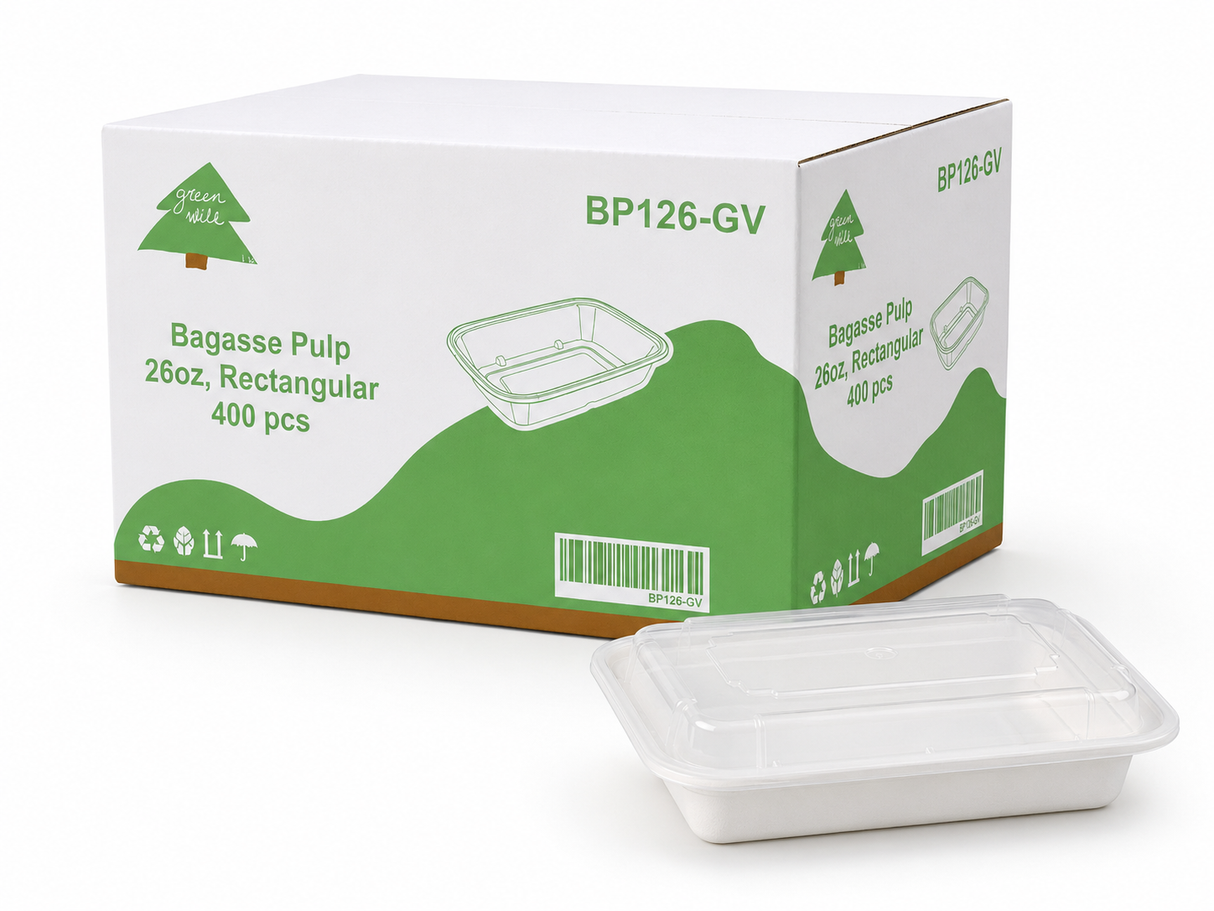 26 oz Rectangular Pulp Container