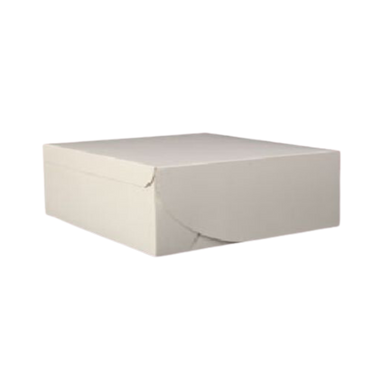 6.5" x 6.5" x 3.5" White Cake Box