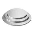 12" Round Silver Cake Board - Foil Wrapped Corrugated Board