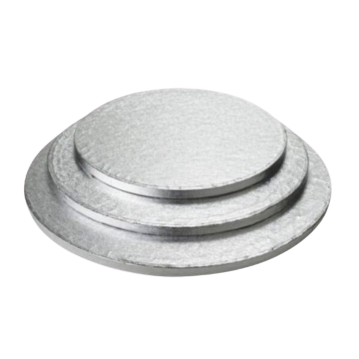 Cake-Board-(14"-Round-Silver-Embossed)-14"-x-1/2"---Enjay