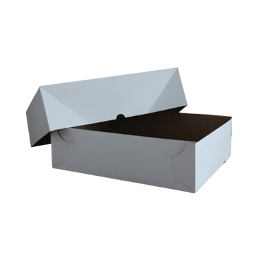 White Half Slab Cake Box