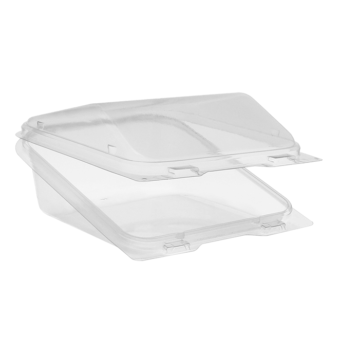 Plastic Double Pita Container - CA607 - 225 pcs, 6Lx5