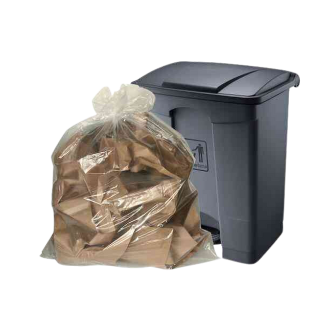 Clear Garbage Bags - CB3547R - 250 pcs, 12x4/S