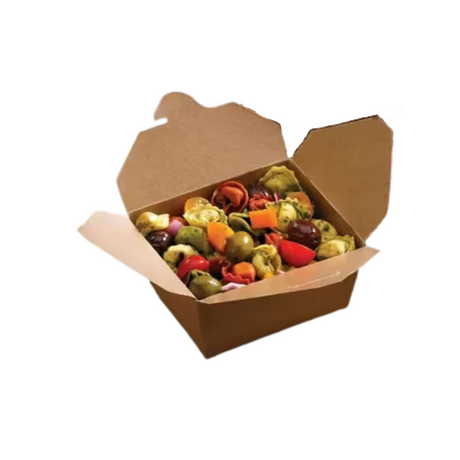 #1, 26oz Kraft Top Folded Take-Out Paper Container - 400pcs