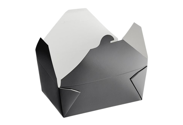***out**Take-Out Paper Container - Black