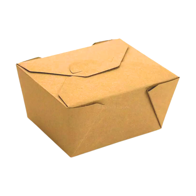 96 oz Kraft Top Folded Take-Out Paper Container - #4