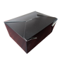 96 oz Black Top Folded Take-Out Paper Container - #4