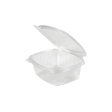Clear 12 oz Hinged Deli Container with Flat Lid