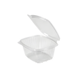 Clear 16 oz Hinged Deli Container with Flat Lid