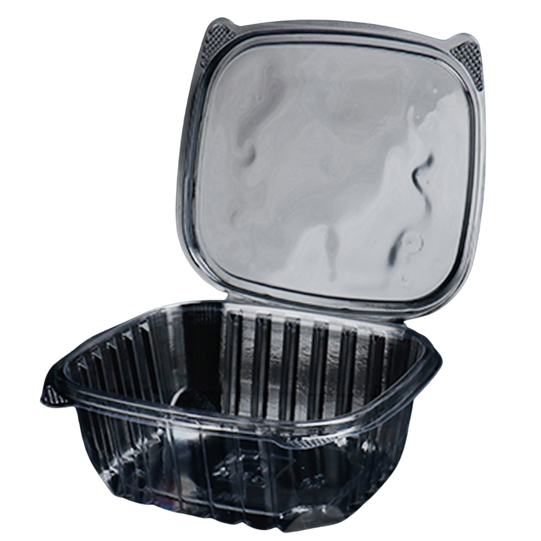 Hinged Deli Contaners (APDL32/DE532-D/CS232-D) 32oz , Clear, PET - Dynasty