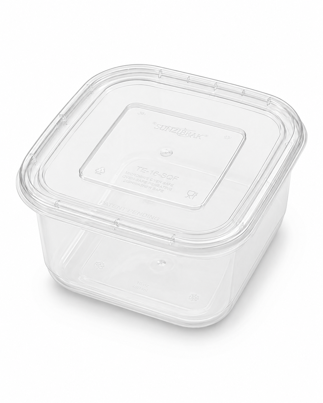 SquareTamper-Evident Containers with Lids - CS416-G - 300 sets