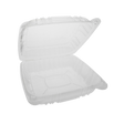 9" OPS Clamshell Container with Hinged Lid - 1-comp.
